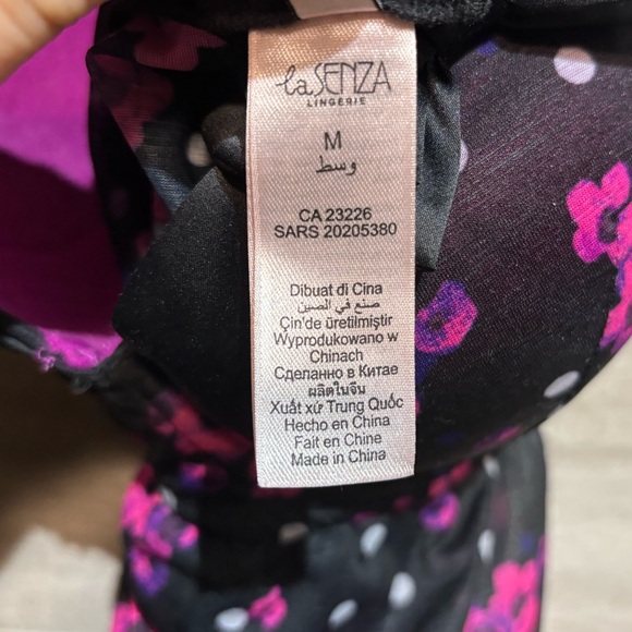 La Senza Perfectly me Floral Black and Pink Babydoll Lingerie size medium - Picture 5 of 7